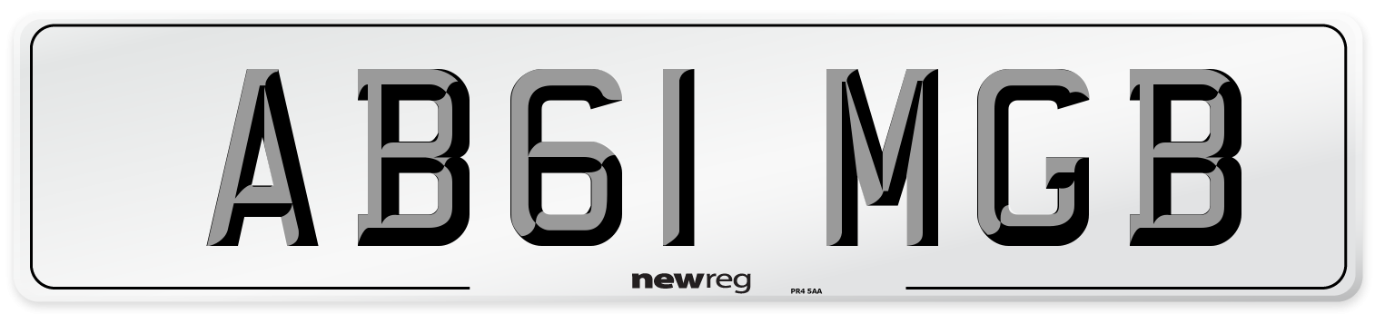 AB61 MGB Number Plate from New Reg